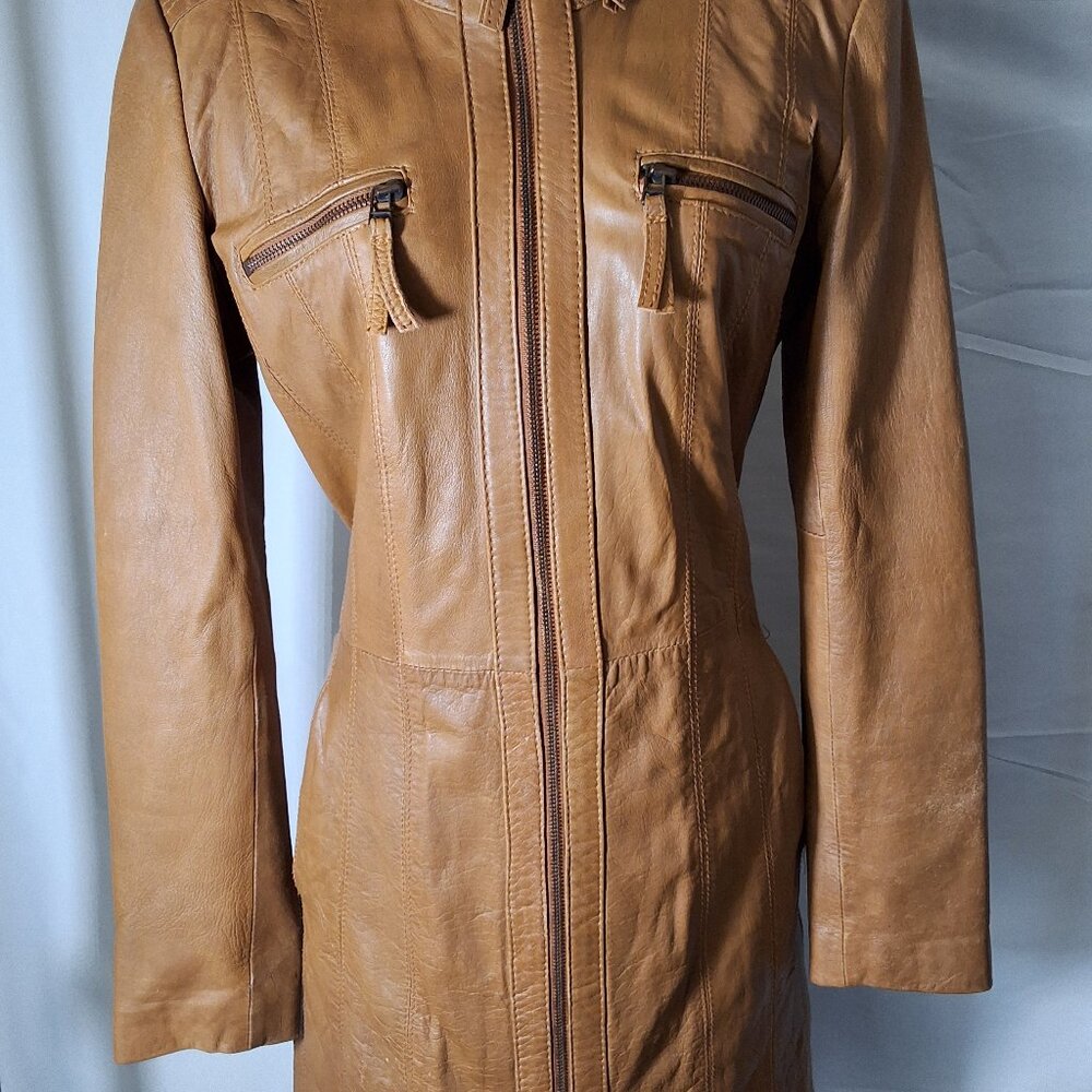Brown leather jacket